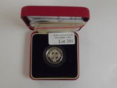 Royal Mint 2001 silver proof Piedfort one pound co