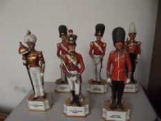 6 large military and guardsmen figures