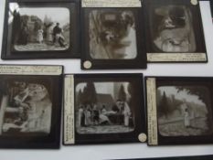 Collection of 20 early magic lantern slides