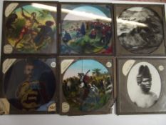 6 magic lantern slides Zulu wars , some a/f