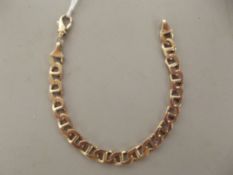 9ct gold gents bracelet, approx 23.5 grams