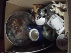 Box to include Royal Doulton and Moorcroft