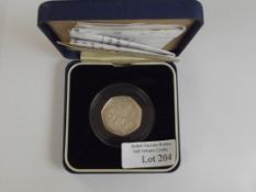 Royal Mint 1998 silver proof Piedfort fifty pence