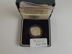 Royal Mint 1986 silver proof Piedfort one pound co