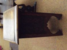Carved wood jardiniere stand