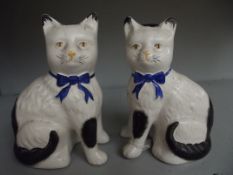 Pair of ceramic cats