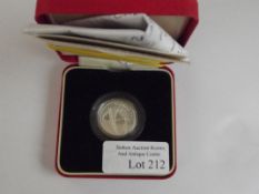 Royal Mint 2007 silver proof Piedfort one pound co
