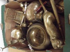 Large box of brassware