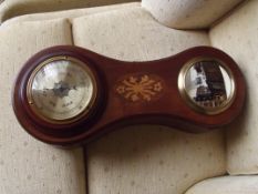 Inlaid wall barometer