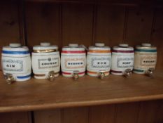 Collection of 6 Wade decanters