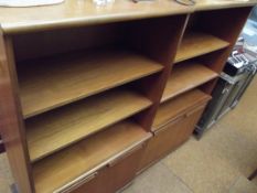 Two good quality two door shelves