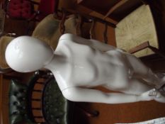 White shop display mannequin, approx 5 foot