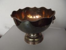 Large silver plated fruit bowl