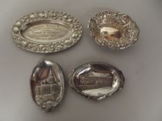 4 pin trays, one silver