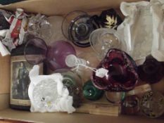 Box of glassware and others