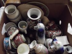 Large unsorted mixed box to include oriental ceram