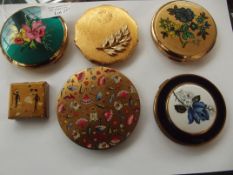 A collection of 6 vintage compacts