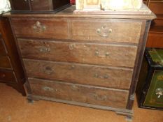 Early 19th century oak chest of drawers