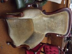 Victorian upholstered armchair