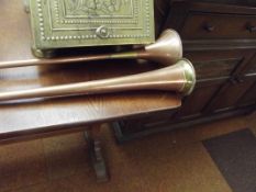 Pair of copper French horns