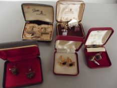 5x pairs of boxed cufflinks