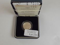 Royal Mint 2005 silver proof one pound coin