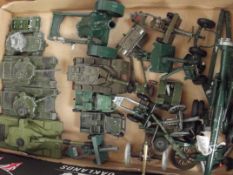 Collection of majority Dinky military toys