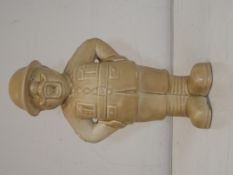 A Bovey pottery (Devon) figure of a WWI drill serg