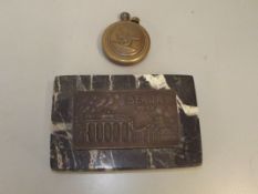 Trench art lighter together with plaquette Berlin