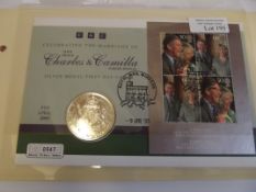 Silver medal First Day Cover H.R.C Prince Charles