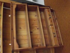 Wall hanging pine shelf