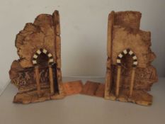 Pair of ceramics Egyptian style bookends