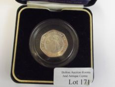 Royal Mint 100 Years of Adventure Scouts silver proof Piedfort 50p coin