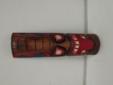 Wooden Tiki Man mask