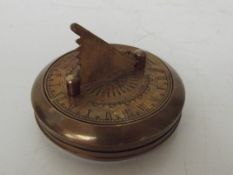 Brass sundial Gilberts London