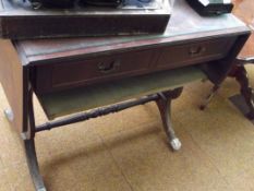 Drop leaf hall table with lyer under carriage