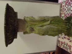 Stoneware bird bath