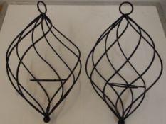 Pair of modern candle holders