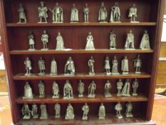 Large collection of miniature kings and queens wit
