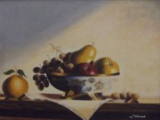 Oil on canvas signed still life