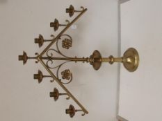 7 branch brass candle stick