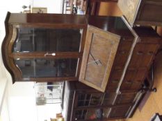 Oak bureau bookcase
