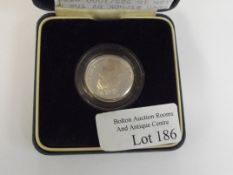 Royal Mint 1986 silver proof one pound coin