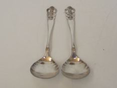 Scandinavian design: A pair of David Andersen serv