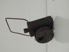 Old army bicycle lamp front