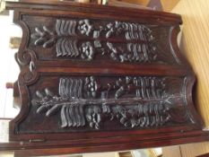 Victorian carved corner cupboard