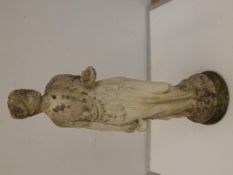 Heavy garden ornament of a lady