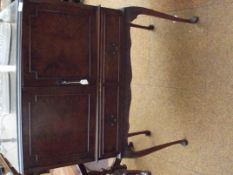 Music cabinet containing vinyl and 78s