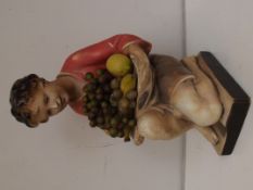 Large chalk figure of a girl