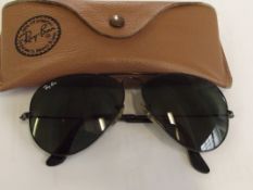 Pair of cased Ray Ban sunglasses
